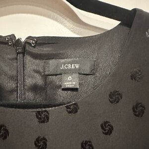 J. Crew long sleeve Black Dress with Embossed Dots